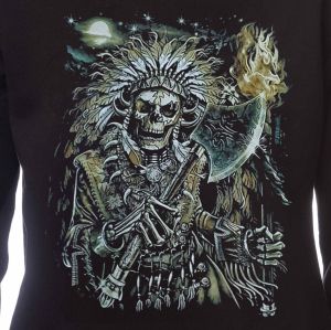 Детски суитшърт Скелет с брадва