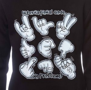 Детски суитшърт Пръстчета - International Code..No Problem