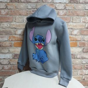 Детски суитшърт Стич (Stitch) в тъмносив цвят