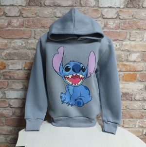 Детски суитшърт Стич (Stitch) в тъмносив цвят