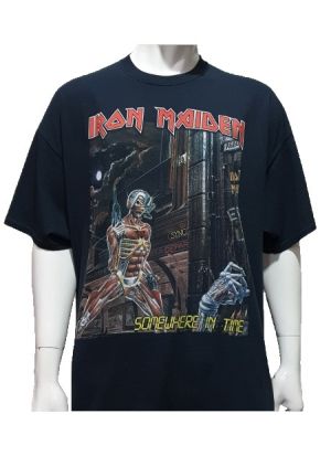 Мъжка тениска на музикалната група  IRON MAIDEN - Somewhere In Time