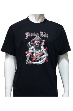 Мъжка тениска Череп - Пират , No guts No glory