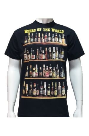 Мъжка тениска Бутилки Бири - Beers Of The World
