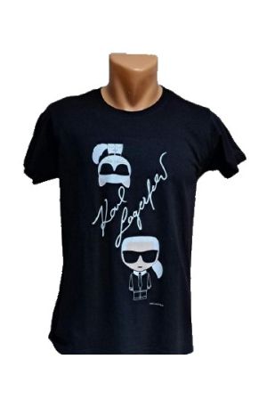 Мъжка тениска с дигитален печат Karl Lagerfeld, Печат Отпред и на Гърба