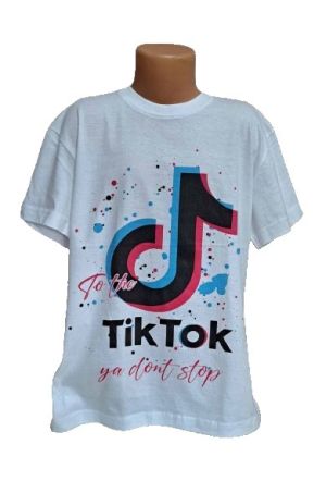 Мъжка тениска с дигитален печат TIK TOK