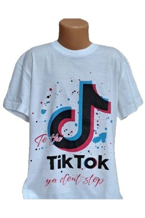 Мъжка тениска с дигитален печат TIK TOK