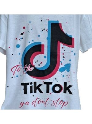 Мъжка тениска с дигитален печат TIK TOK