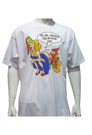 Мъжка тениска Пинокио, Сексуална тематика