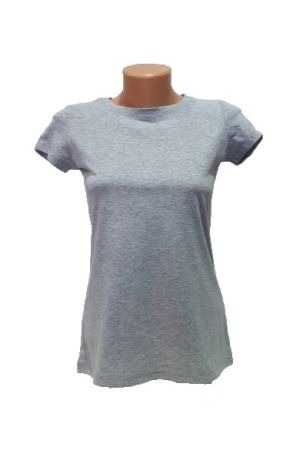 Дамска тениска в Сив Цвят, Без Принт