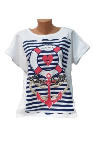 Дамска тениска LOVE SAILOR, Голяма котва