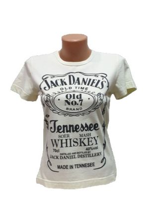 Дамска тениска Джак Даниелс ( Jack Daniel's), Уиски в бежов цвят