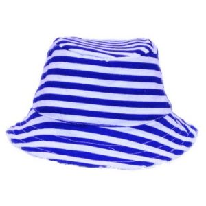Детска моряшка шапка тип Идиотка на класическо синьо/бяло райе, от 2 до 18 години