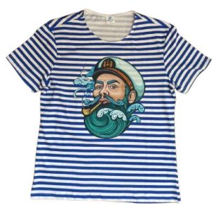 Мъжка Класическа Моряшка Тениска с Моряк