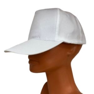 Шапка с козирка в бял цвят , Унисекс