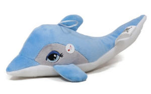 Плюшен делфин в син цвят със звук, 25см 