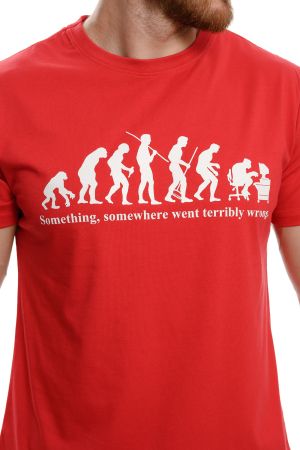 Мъжка тениска Човешка Еволюция