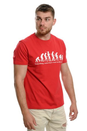 Мъжка тениска Човешка Еволюция