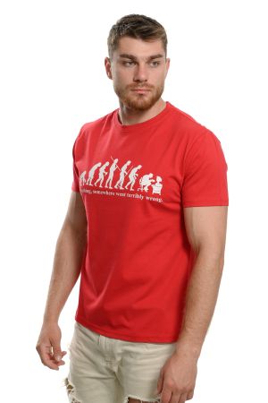 Мъжка тениска Човешка Еволюция