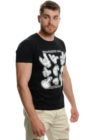 Мъжка тениска Пръстчета -  International Code..No Problem