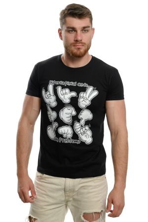 Мъжка тениска Пръстчета -  International Code..No Problem