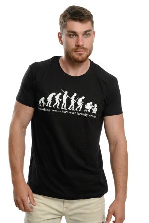 Мъжка тениска Човешка Еволюция