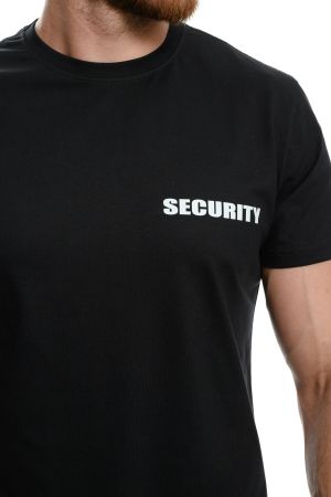 Мъжка тениска SECURITY, Печат Отпред и на Гърба