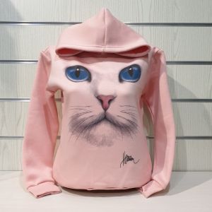 Детски суитшърт 3D Котка със Сини Очи
