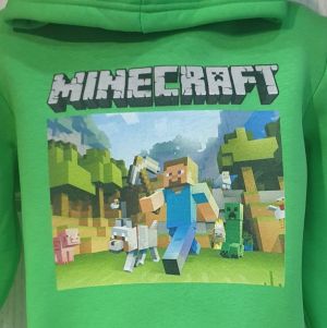 Детски суитшърт MINECRAFT (Майнкрафт) в зелен цвят
