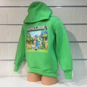 Детски суитшърт MINECRAFT (Майнкрафт) в зелен цвят
