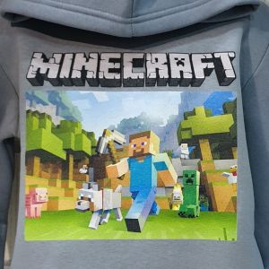 Детски суитшърт MINECRAFT (Майнкрафт) в тъмносив цвят