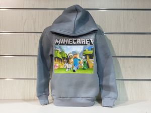 Детски суитшърт MINECRAFT (Майнкрафт) в тъмносив цвят