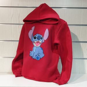 Детски суитшърт Стич (Stitch) в червен цвят