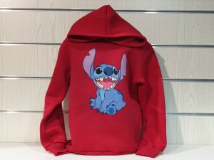 Детски суитшърт Стич (Stitch) в червен цвят