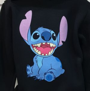 Детски суитшърт Стич (Stitch) в черен цвят
