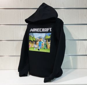 Детски суитшърт MINECRAFT (Майнкрафт) в черен цвят