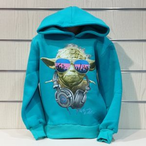 Детски суитшърт Йода, STAR WARS (Междузвездни войни) в зелен цвят