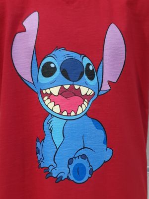 Детска тениска Стич (Stitch) в червен цвят
