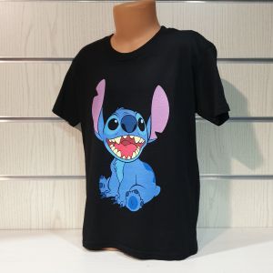 Детска тениска Стич (Stitch) в черен цвят