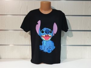 Детска тениска Стич (Stitch) в черен цвят