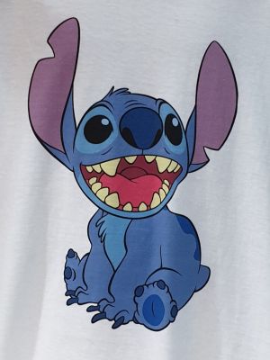 Детска тениска Стич (Stitch) в бял цвят