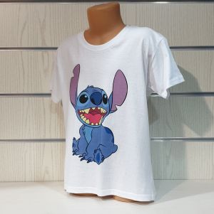 Детска тениска Стич (Stitch) в бял цвят