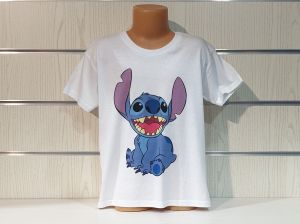 Детска тениска Стич (Stitch) в бял цвят