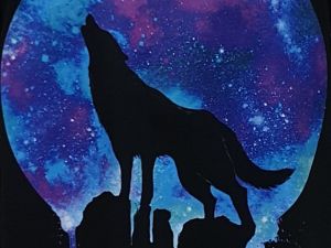 Детска тениска Вълк - Голяма Луна, Серия вълци