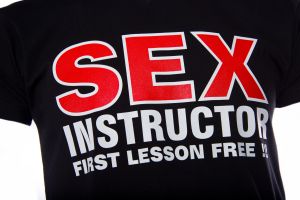 Мъжка тениска SEX INSTRUCTOR first lesson free
