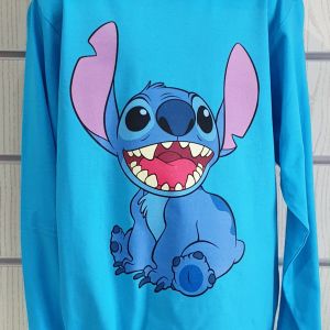 Детска блуза с дълъг ръкав Стич (Stitch) в Син цвят