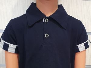 Детска моряшка блузка тип LACOSTE в тъмносин цвят