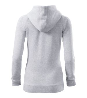 Дамски суитшърт с ЦИП и качулка