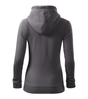 Дамски суитшърт с ЦИП и качулка