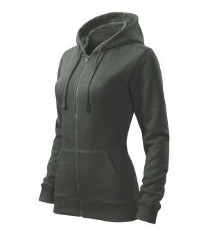 Дамски суитшърт с ЦИП и качулка