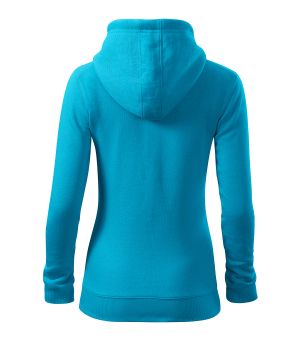 Дамски суитшърт с ЦИП и качулка